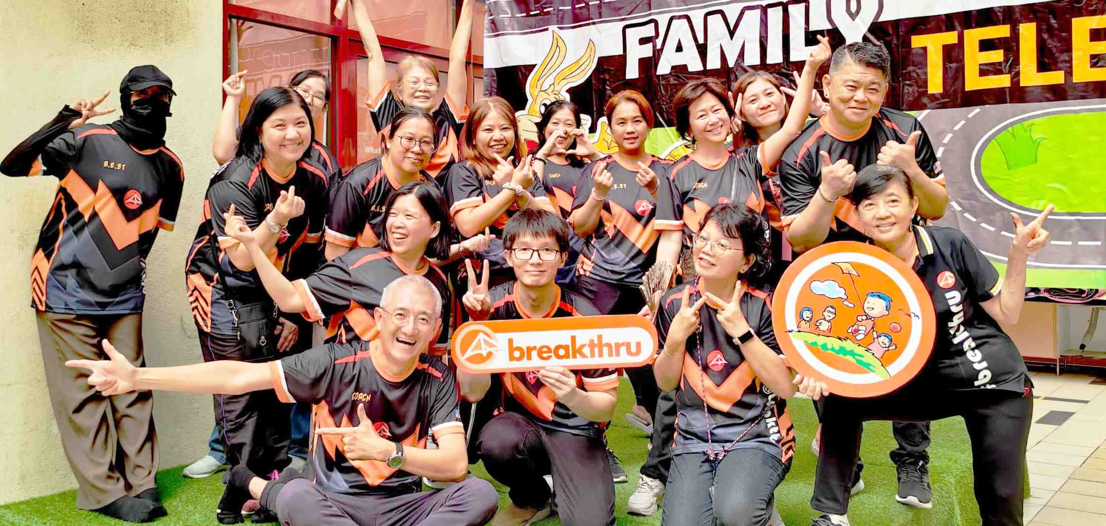 Breakthru team at a family telematch